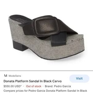 Pedro Garcia Donata wedge platform shoes 39 1/2